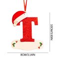 thumbnail image 2 of Agiferg Noël Petit Chapeau Rouge Lettre Pendentif DIY Nom Inscriptible 26 Lettre Pendentif 5PCS, 2 of 4