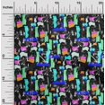 thumbnail image 2 of oneOone Cotton Poplin Twill Black Fabric Abstracts Craft Projects Decor Fabric Printed By The Yard 56 Inch Wide, 2 of 5