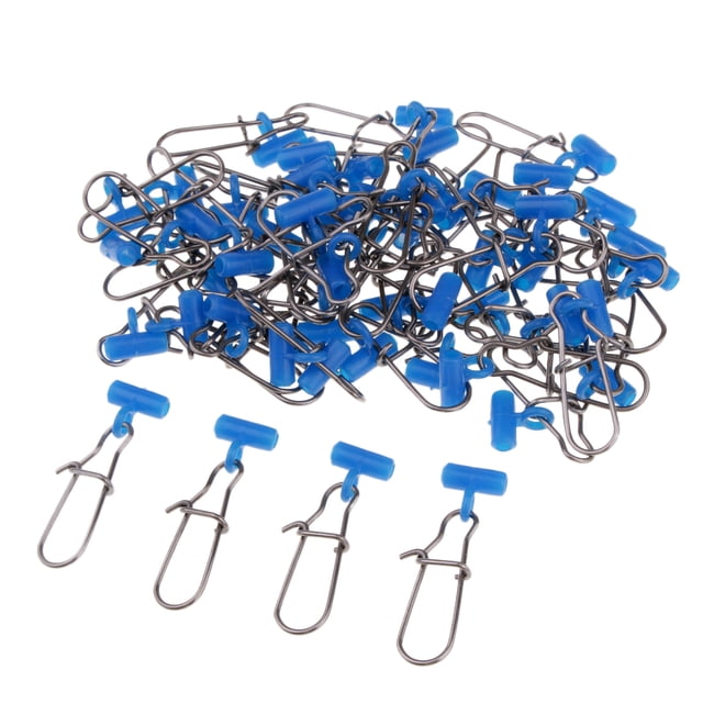 50Pcs Fishing Line Sinker Slider High-strength Sinker Slide Snap Connectors Head + Snap