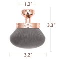thumbnail image 2 of Extra Large Body Makeup Brushes, 2 PC 3.2" Wide Round Kabuki Brush - Self Tanner Applicator for Legs & Back, Bronzer Blending Brush with Drawstring Bag (Rose Gold *2 Packs), 2 of 4