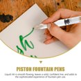 thumbnail image 3 of 2 Pcs Stylos-Plume Transparents Stylos-Plume Portables Stylos-Plume à Piston Stylos-Plume Stylos de Calligraphie, 3 of 8