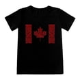 thumbnail image 2 of T-Shirts à Manches Courtes Garçon Enfants Garçons et Filles Été Fête du Canada Drapeau Feuille d'Érable Monogramme Imprimé Décontracté Col Rond Manches Courtes T-Shirt T-Shirt Enfant Noir 4 Ans-5 Ans, 2 of 3