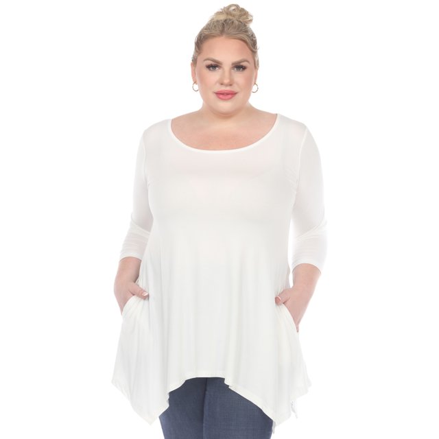 White Mark Tunique Makayla pour Femmes à Manches 3/4