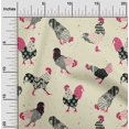 thumbnail image 2 of oneOone Cotton Poplin Beige Fabric Rooster Cock Sewing Craft Projects Fabric Prints By Yard 42 Inch Wide, 2 of 4