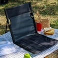 thumbnail image 4 of Lightweight Compact Adjustable Beach Floor Chair, Portable Foldable Breathable Camping Chair with Back Support, Outdoor Fishing Chair, 4 of 7