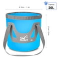 thumbnail image 3 of Seau Pliable 20 L Seau Pliant Contenant de Rangement pour Camping Randonnée Voyage Pêche Lavage, 3 of 7