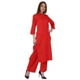 thumbnail image 2 of Bimba Robe Traditionnelle Indienne Unie pour Femmes Ensemble Kurta et Pantalon Ethnique Indien Palazzo, 2 of 7