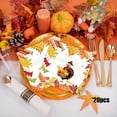 thumbnail image 4 of Thanksgiving Paper Plates Disposable Fall Harvest Party Supplies Pumpkin Leaves Design Autumn Dinnerware for Holiday Gathering Table Decor, 4 of 6