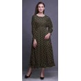 thumbnail image 2 of Bimba Robe de Plage Longue Maxi d'Été Bohème Gitane à Imprimé Floral pour Femmes, Smockée - Très Petit, 2 of 5