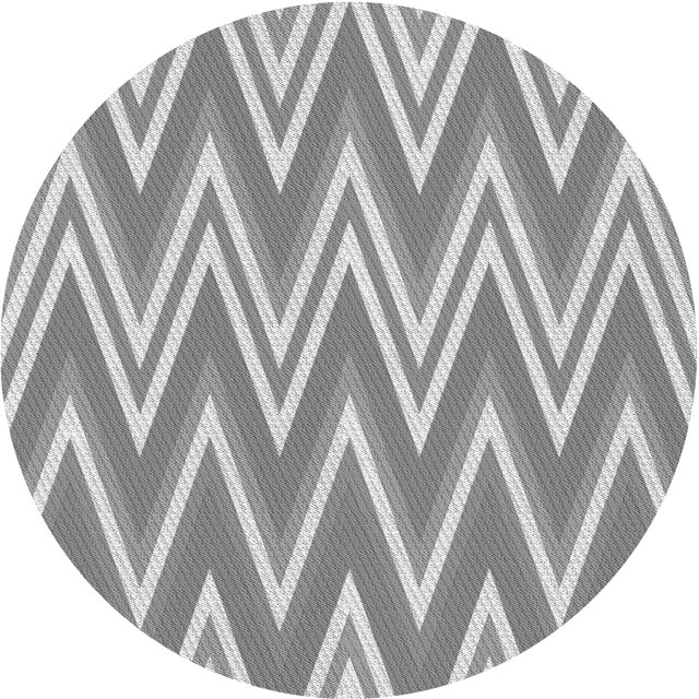 Ahgly Company Machine Washable Indoor Round Transitional Platinum Gray Area Rugs, 3' Round