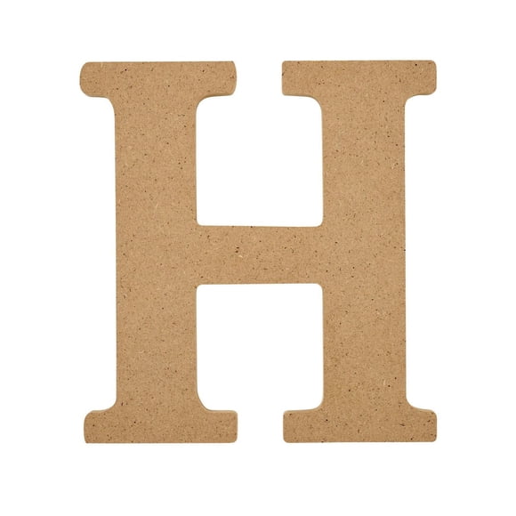 Plaid Unfinished Wood 5" Letter, H