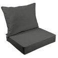 thumbnail image 1 of Vargottam Outdoor Deep Seat Patio Cushions Set 2pcs Seat Set All Weather Replacement Cushion Patio Seat And Back Cushion Set 25"x25"x5" Inches-Dark Gray, 1 of 9