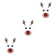 thumbnail image 3 of Transemion Cute Christmas Window Stickers For DIY Home Decor Christmas Theme Door Stickers Elk head 3Set, 3 of 6