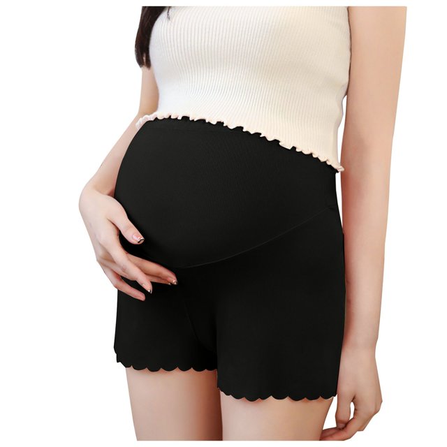 Birdeem Pregnant Womens Plus Size Solid Color Comfortable Wear-Proof Pants Shorts Leggings