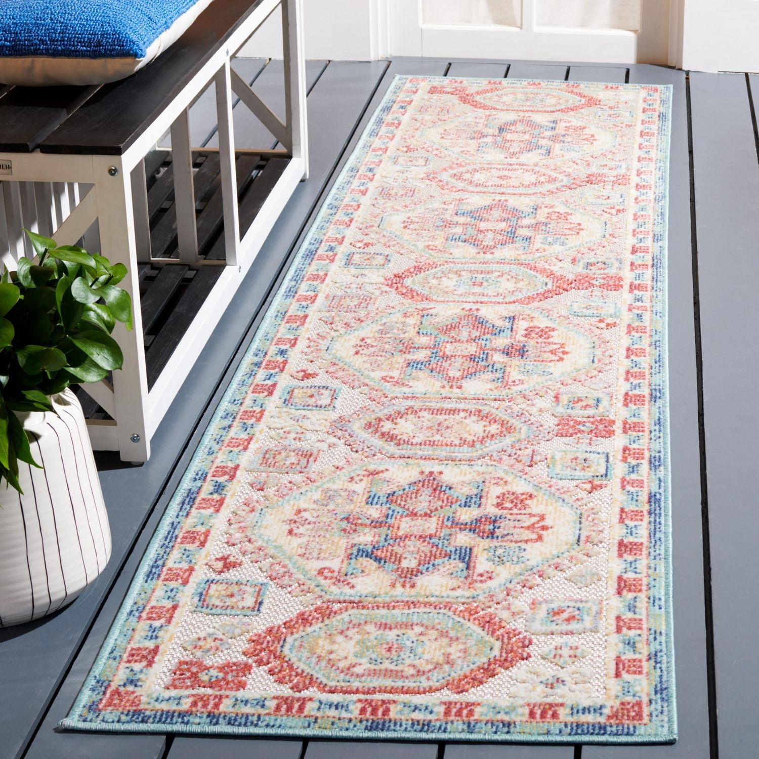 SAFAVIEH Cabana Clark Tapis Intérieur/Extérieur Médaillon