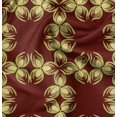thumbnail image 1 of Soimoi Tissu Popeline de Coton Rouge Imprimé Floral au Mètre 42 Pouces de Large, 1 of 6