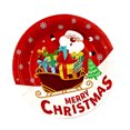 thumbnail image 1 of Santa Claus Themed Disposable Round Paper Plates for Festive Holiday Table Settings, 1 of 6