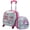 pink&light green, variant on Costway 2PCS 12" 16" Kids Luggage Set Suitcase Backpack School Travel Trolley ABS