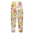thumbnail image 4 of Birdeem Womens Summer Casual Elastic Waist Printed Cropped Pants, 4 of 5