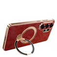 thumbnail image 1 of Case For Samsung Galaxy S26 Ultra/S26 Plus/S26, Genuine Leather Cover With Holder Wireless Charging Shell, 1 of 6
