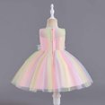 thumbnail image 4 of Liquidation d'Économies d'Été! Robe Tutu pour Fille à Manches à Volants, Été, Décontractée, Rose, Princesse, Robe en Tulle à Mailles 0-3 Ans, 4 of 9