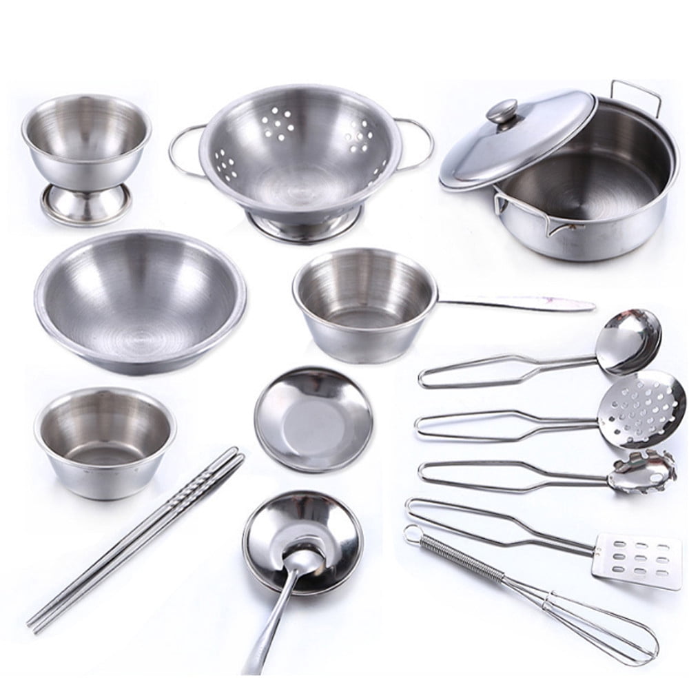 Jindong Play Cookware Kids Gift Pcs Utensils Set Toys Pots Kitchen Cooking Pans House 16 Education