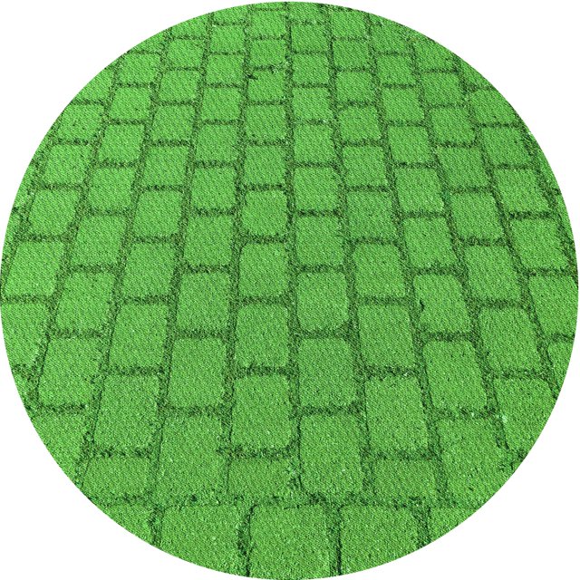 Ahgly Tapis d'Intérieur Lavable en Machine Carré Transitionnel Vert Néon, 3 Pieds Carré