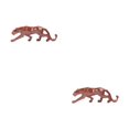 thumbnail image 1 of Transemion en Résine Forme Animale Sculpture Brillant Décoratif Décoration Ornement Rouge 2Set, 1 of 6