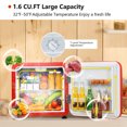 thumbnail image 3 of Costway 1.6 Cubic Feet Compact Refrigerator Reversible Door Mini Fridge Red, 3 of 10