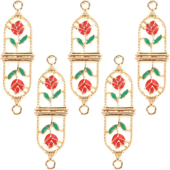 10 Pcs Breloques Rose Fabrication de Bijoux Breloques Pendentifs Rose Breloques de Bijoux Breloques en Alliage