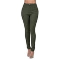 thumbnail image 1 of WTXUE Women's Hyper-stretch Mid-Rise Skinny Jeans Green, 1 of 7