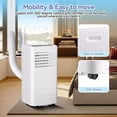 thumbnail image 2 of Portable Air Conditioner 10000 BTU, 3-in-1 Mobile Cooling Dehumidifier Fan, LED Display, Remote Control, Compact Standing Unit for 560 Sq.Ft, 2 of 8