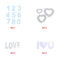 thumbnail image 4 of 0-9 Letters Numbers LOVE Heart 0-9 Letters Numbers Mould Sugarcraft Decorating Shape Cake Embossing Acrylic Mold Sugarcraft Decorating Stencil Fondant Mould, 4 of 9
