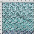 thumbnail image 4 of oneOone Polyester Spandex Turquoise Blue Fabric Florals Sewing Material Print Fabric By The Yard 56 Inch Wide, 4 of 4