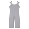 thumbnail image 3 of MIASHUI Girl's Jumpsuits Summer Sleeveless Overalls Kids Round Neck Long Pants Rompers,Grey,5-6 Years, 3 of 5