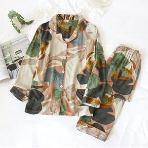 TopLLC Sets de salon Pajama pour femmes, Vêtements de nuit pour femmes 2 Ensembles de pyjama pour femmes Ensembles en coton Pyjamas pour femmes Sets de sleep Spring Summer Homewear Sets en pyyama