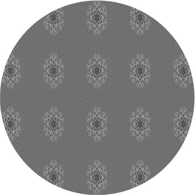 Ahgly Company Tapis d'Intérieur Ronds Transitionnels Gris Gray Lavables à la Machine, 5 Pieds Rond