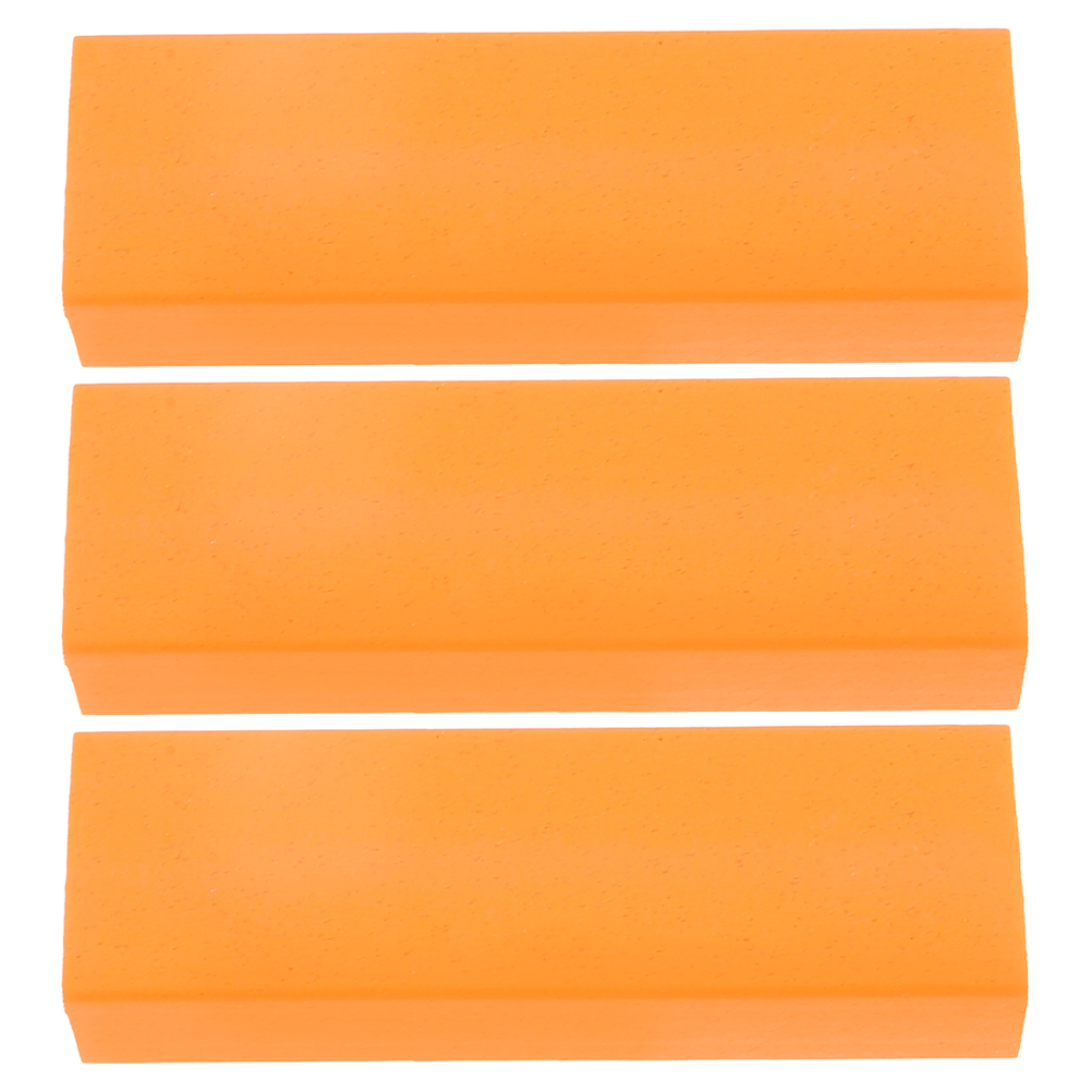 OULII Gentle Rubber Abradant Cleaner for Dishes and Pans Orange Color Safe for 3pcs