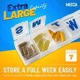 thumbnail image 2 of (4 Pack) MEDca 7-Day Extra Large Plastic Pill Organizer, Weekly Pill Planner, Frosted, 2 of 9