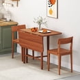 thumbnail image 4 of Costway Foldable Dining Table for 2-4 People Extendable Table with Rubber Wood Legs Brown, 4 of 10
