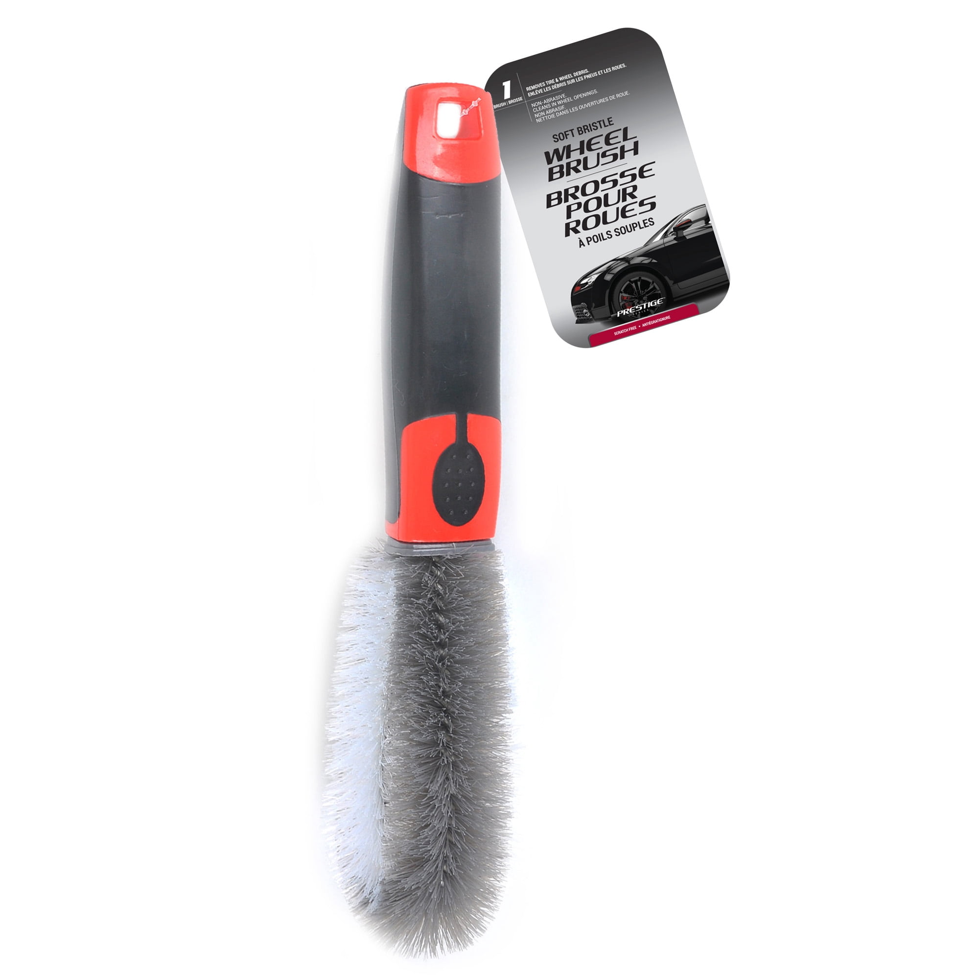 Prestige Series Brosse de nettoyage à double boucle pour roues et pneus d'automobile