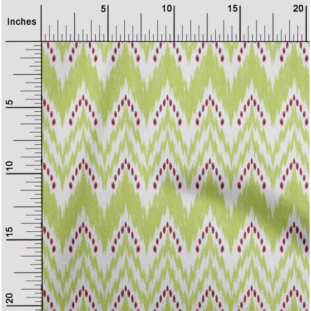 oneOone Silk Tabby Fabric Chevron Ikat Print Fabric BTY 42 Inch Wide