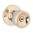 thumbnail image 1 of Weiser Beverly Privacy Knobs in Bright Brass/Satin Chrome, 1 of 2