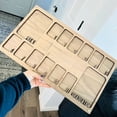 thumbnail image 1 of School Picture Frame, Graduation Picture Frame, Wooden School Photo Frame, 1Pcs Graduation Photo Collage Beige Frame, Graduation Party Gifts 16.93x10.24 In, 1 of 5