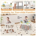 thumbnail image 4 of Gymax 16-in-1 Baby High Chair w/ Activity Center Booster Seat Building Block Table White, 4 of 10