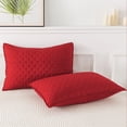 thumbnail image 3 of JML 3 Pieces Red Queen Comforter Set, Soft Microfiber Bedding Set With 1 Comforter and 2 Pillow Cases Suit for All Seasons, 3 of 8