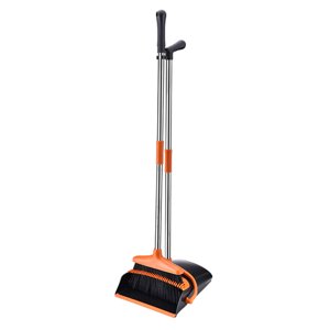 EGNMCR Gadgets de cuisine, Accessoires de cuisine Balais Intérieur Standing Rangement Magnetic Suction Type Snap Balais et Ensemble de Dustpan avec Scrraping dents et racleur Nettoyage adapté pour la maison balai potable