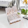 thumbnail image 1 of Xingzhi Jewelry Storage Box PU Leather Big Portable for Jewellery Care Rings Girls White, 1 of 8