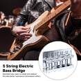 thumbnail image 4 of Electric Bass Bridge 5 String Bass Saddle Bridge Thickened Tailpiece Bridge Replacement Bass Guitar Bridges Parts with Screws Wrench, 4 of 8