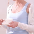 thumbnail image 4 of Pyjama pour Femmes, Mode Femmes Dames Débardeur Uni à Encolure en U Hauts de Pyjama 3 Pcs Hauts de Bas, Cadeaux pour Femmes, m, 4 of 5